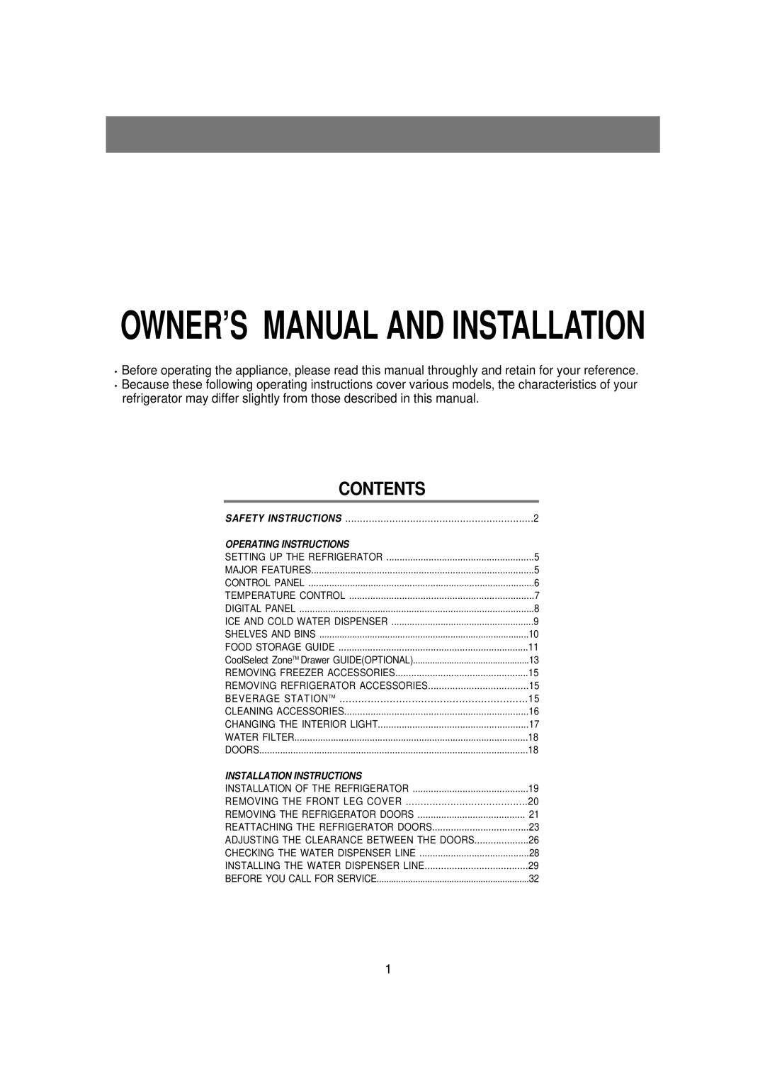 Samsung RSE8KPCW1/BUL, RSE8KPPS2/XEK, RSE8KPAS1/BUL, RSE8KPPS1/BUL manual Contents 