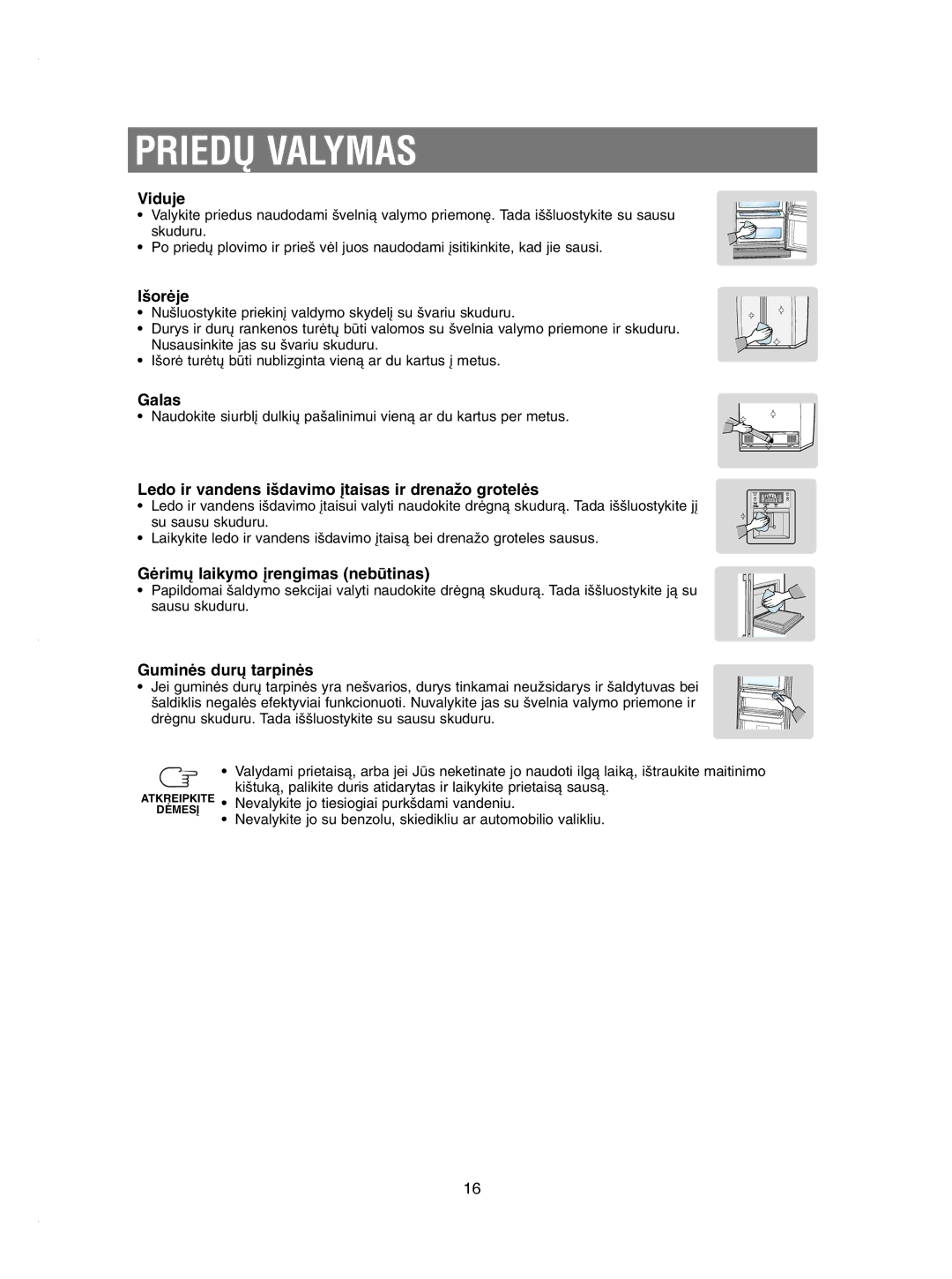 Samsung RSE8KPAS1/XEK, RSE8KPUS2/XEK, RSE8KPPS2/XEK, RSE8KPAS2/XEK, RSE8KPPS1/XEK, RSE8BPCW1/XEK, RSE8KPPS1/BWT PRIEDˆ Valymas 