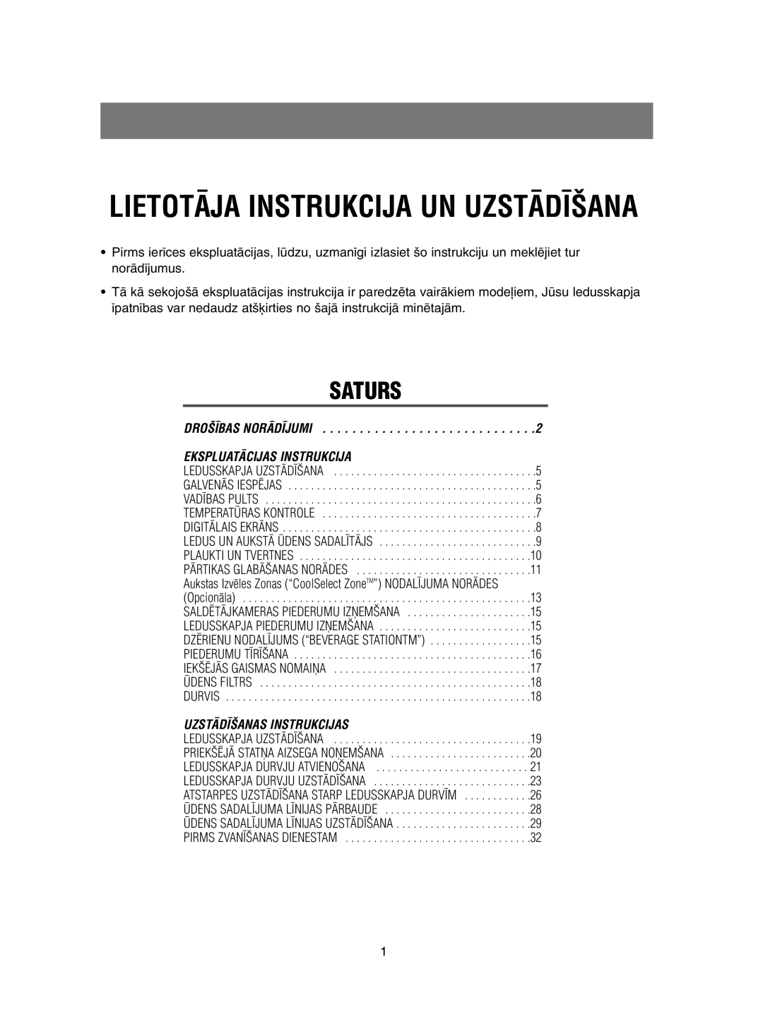 Samsung RSE8KPAS2/XEK, RSE8KPUS2/XEK, RSE8KPPS2/XEK, RSE8KPPS1/XEK, RSE8BPCW1/XEK manual Lietotåja Instrukcija UN UZSTÅD±·ANA 