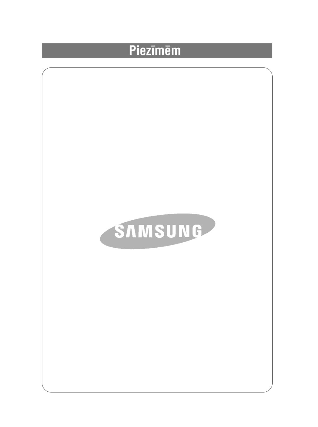 Samsung RSE8KPAS1/XEK, RSE8KPUS2/XEK, RSE8KPPS2/XEK, RSE8KPAS2/XEK, RSE8KPPS1/XEK, RSE8BPCW1/XEK, RSE8KPPS1/BWT manual Piez¥mïm 