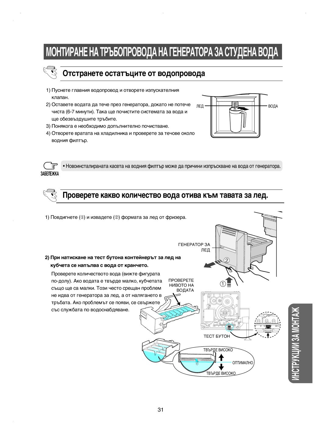 Samsung RSE8KPPS1/BUL manual Éúòú‡Ìâúâ Óòú‡Ú˙ˆëúâ Óú ‚Ó‰Óôó‚Ó‰‡, Ó‚Ââúâ Í‡Í‚Ó Íóîë˜Âòú‚Ó ‚Ó‰‡ Óúë‚‡ Í˙Ï Ú‡‚‡Ú‡ Á‡ Îâ‰ 