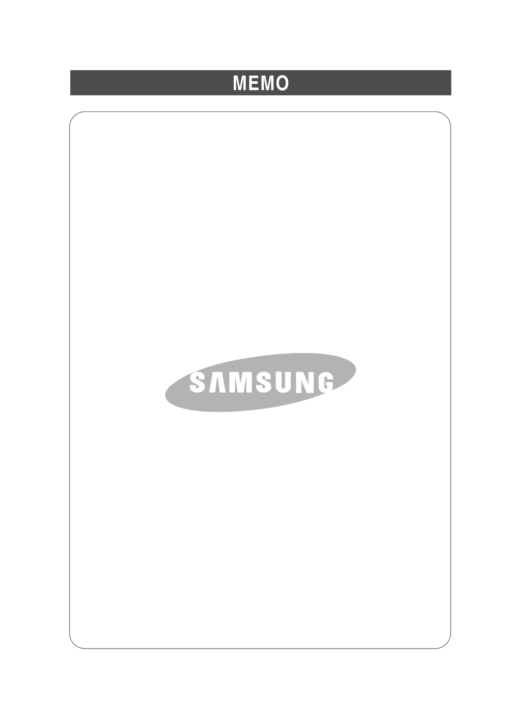 Samsung RSE8KZAS1/XEG manual Memo 