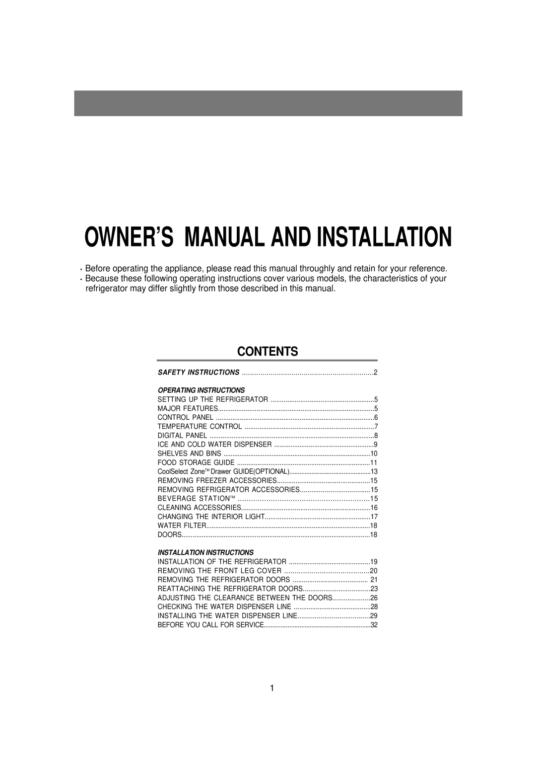 Samsung RSE8B, RSE8N, RSE8F manual Contents 