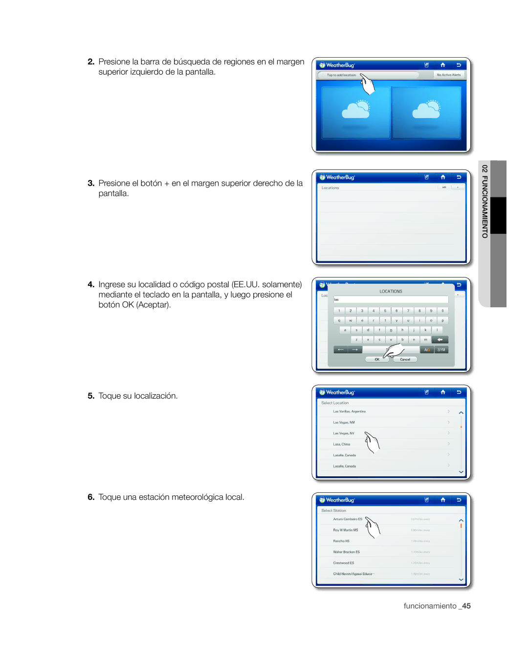 Samsung RSG309** user manual Ionamientoc u f02 