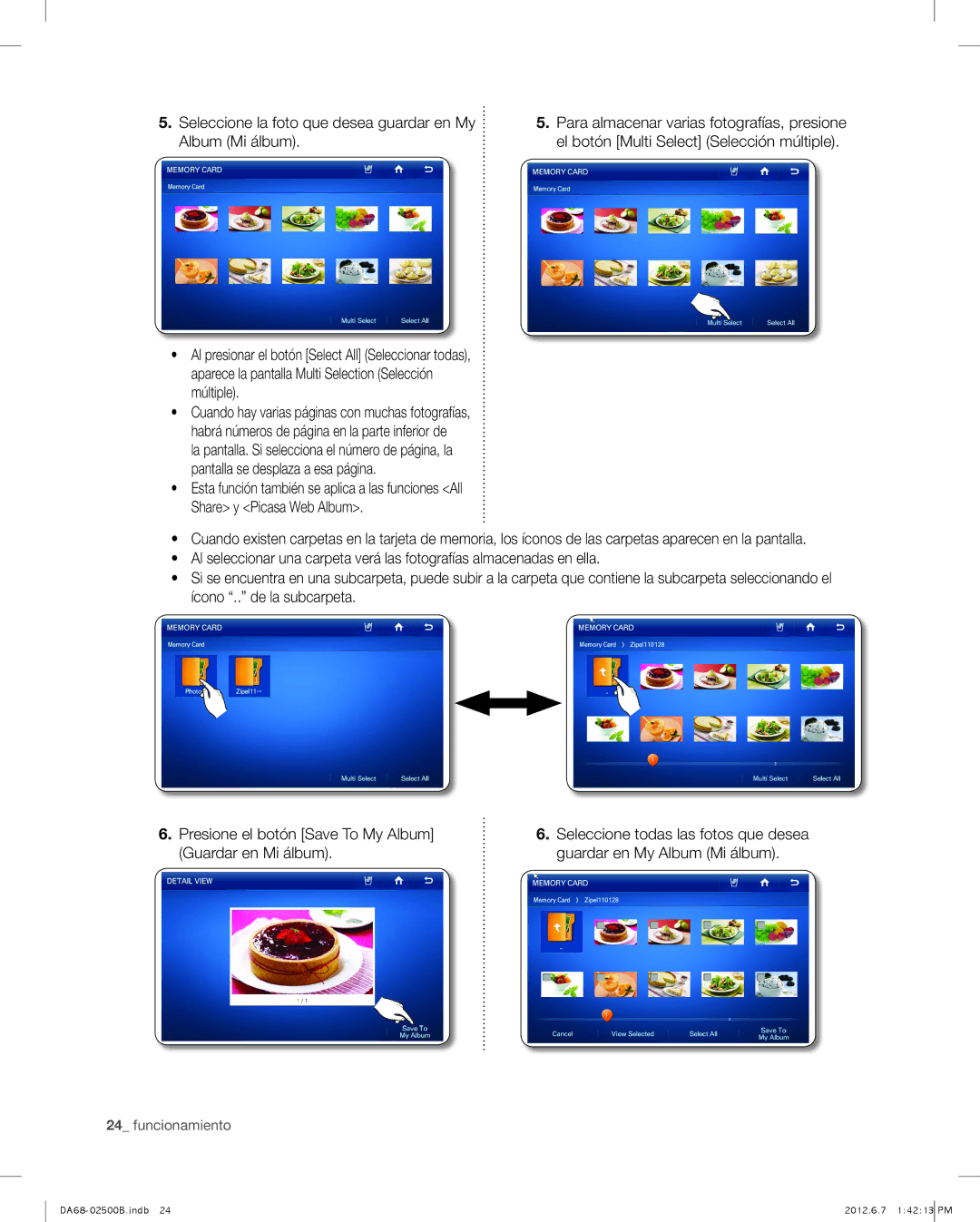 Samsung RSG309AARS user manual Funcionamiento 