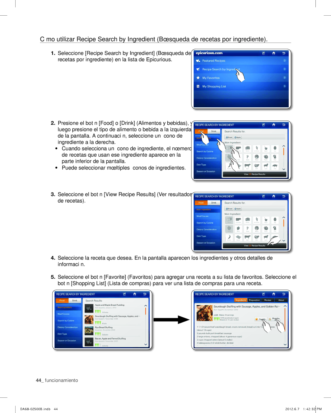 Samsung RSG309AARS user manual Funcionamiento 