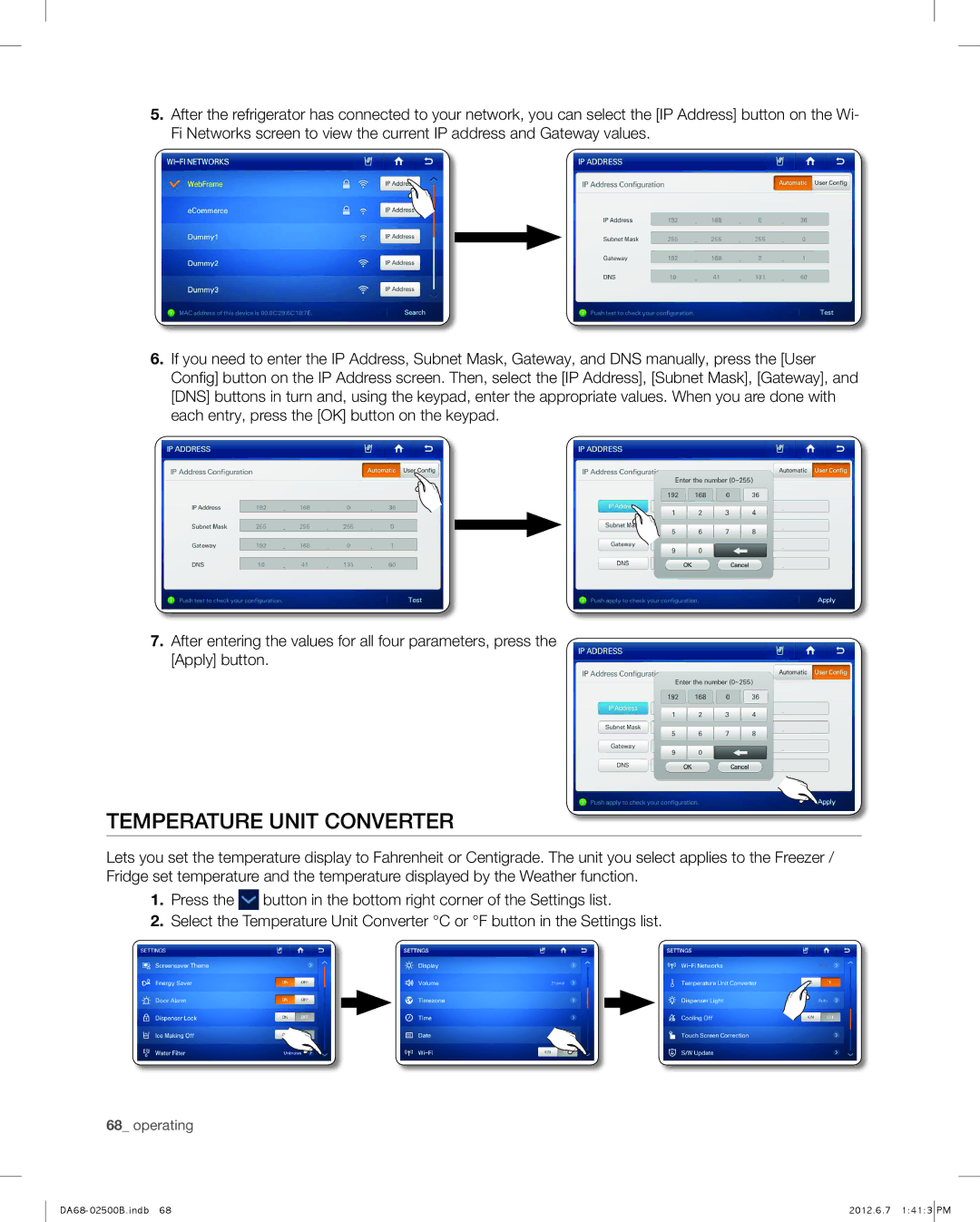 Samsung RSG309AARS user manual Temperature Unit Converter 