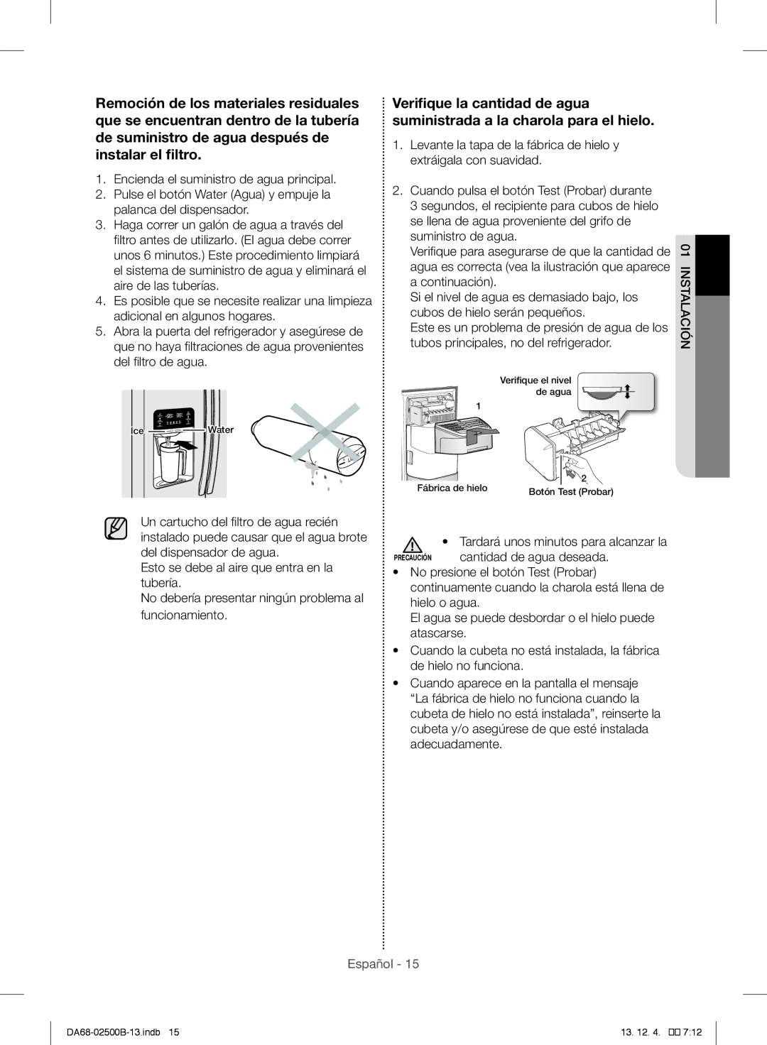 Samsung RSG309AARS/XAA manual De que la cantidad de 