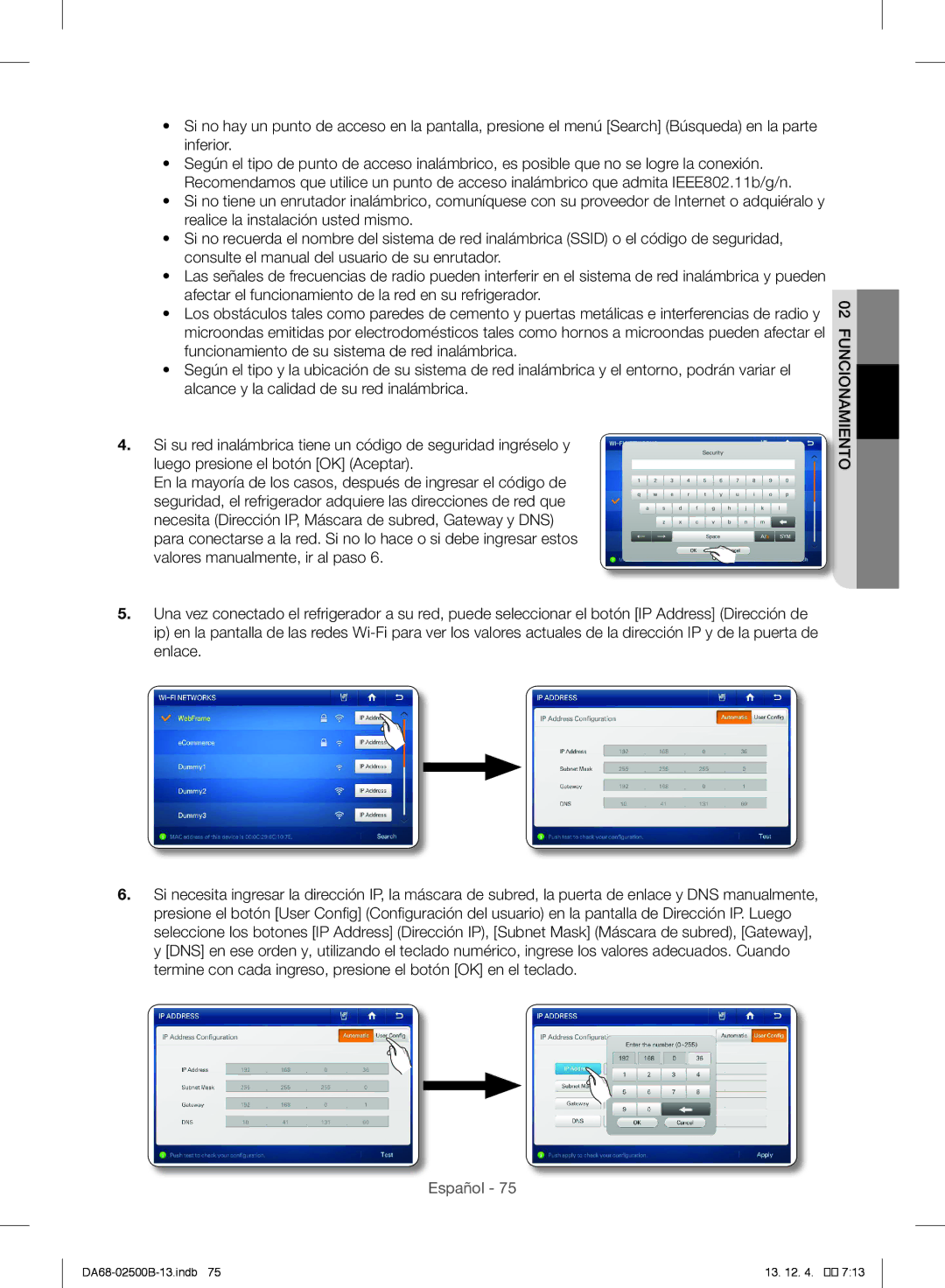 Samsung RSG309AARS/XAA manual Español 