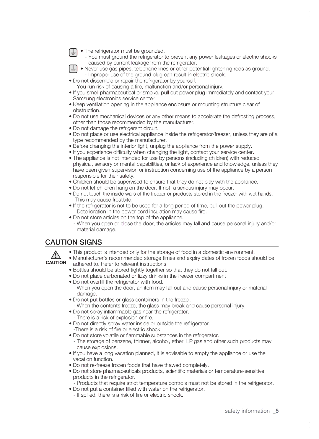 Samsung RSG5 user manual Adhered to. Refer to relevant instructions 