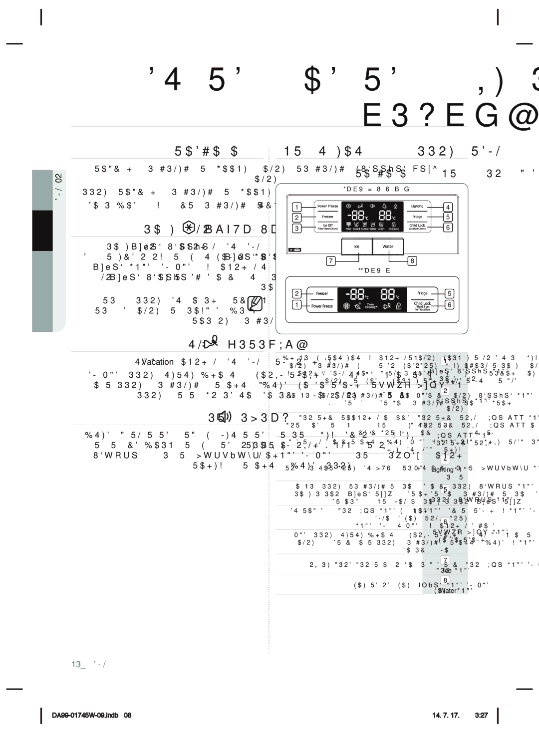 Samsung RSG5FUPN1/SML manual ĴĤħģĤĝĤĞğğĝĠıĵĜĴĠĩĤĴ, ĲĳĲĩğĵħĭįğ, ğěĳĵğ 33D?, DE9=86BG, DE9E 