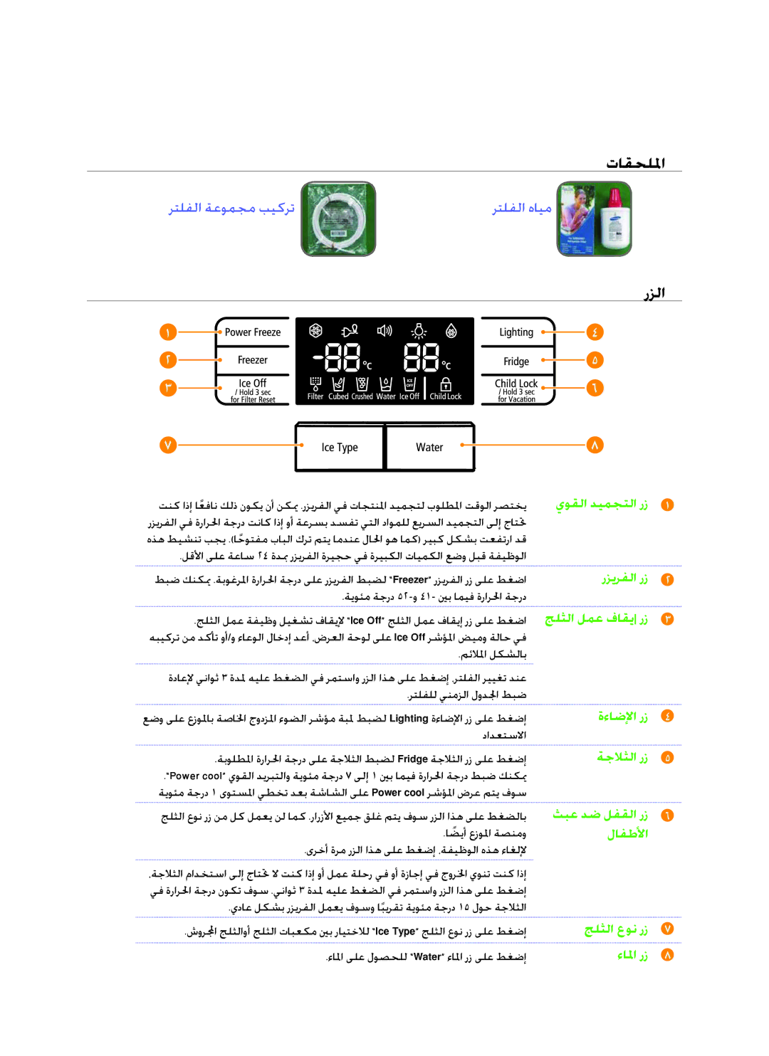 Samsung RSG5FUPS1/ATC, RSG5FUPS1/MTR, RSG5FUTS1/JUM, RSG5FUPS1/ZAM, RSG5FUPN1/XSG, RSG5FUPS1/JUM manual تاقحللما 