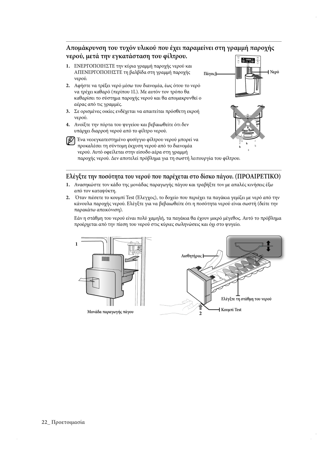 Samsung RSH3KBRS1/EUR, RSH1DTPE1/EUR, RSH1KERS1/EUR, RSH3DBPE1/EUR manual 22 Προετοιμασία 