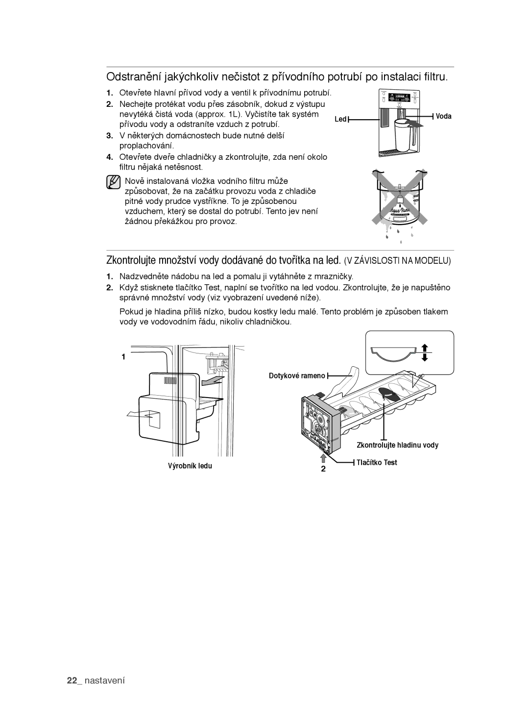 Samsung RSH1NTPE1/XEH, RSH1DTSW1/XEH, RSH1FTIS1/XEH, RSH1DTIS1/XEH, RSH1DTBP1/XEH manual Voda 