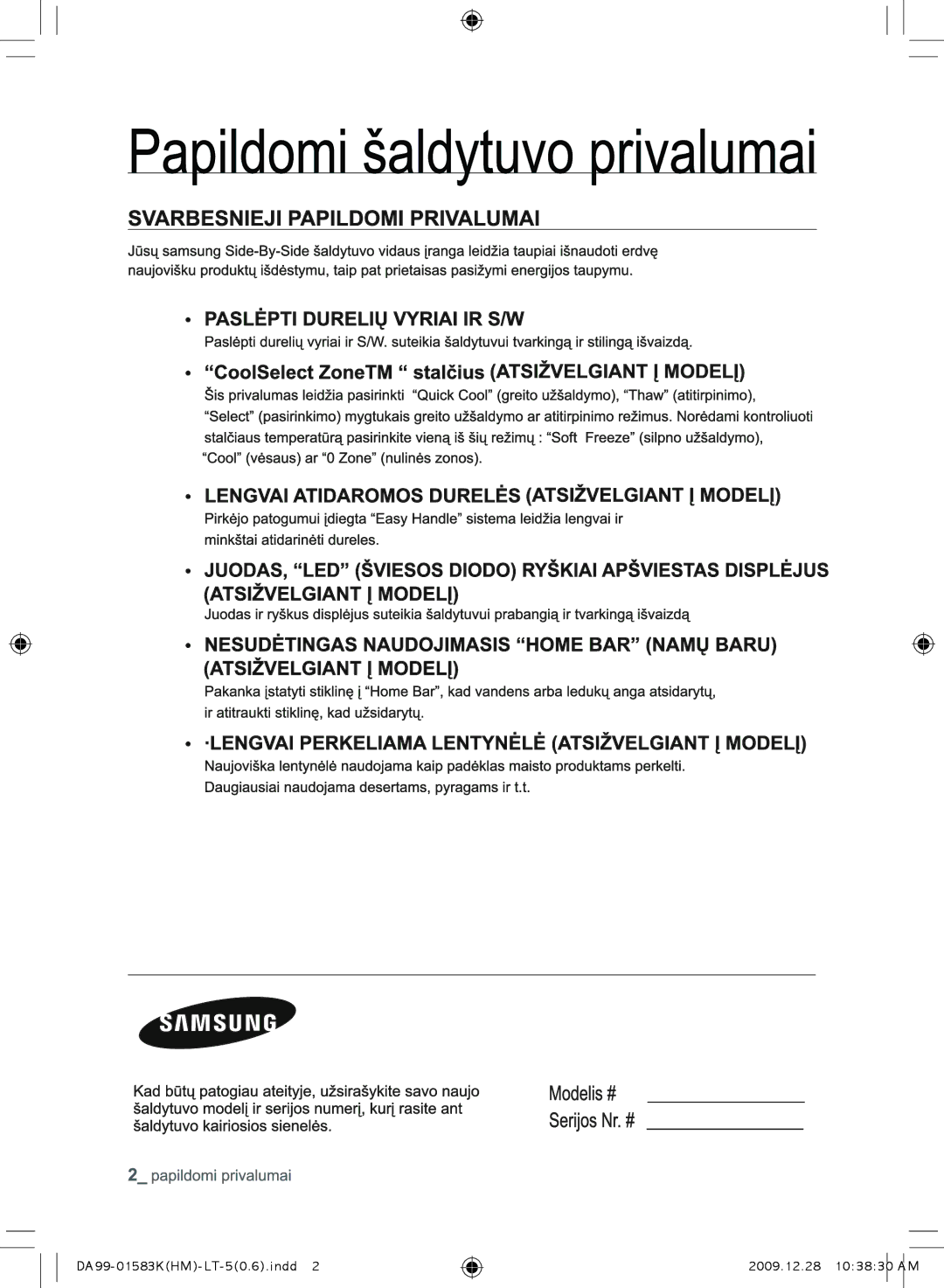 Samsung RSH1NTPE1/BWT, RSH1FTRS1/BWT, RSH1FTIS1/BWT, RSH1FTBP1/BWT manual DA99-01583KHM-LT-50.6.indd 2009.12.28 103830 AM 