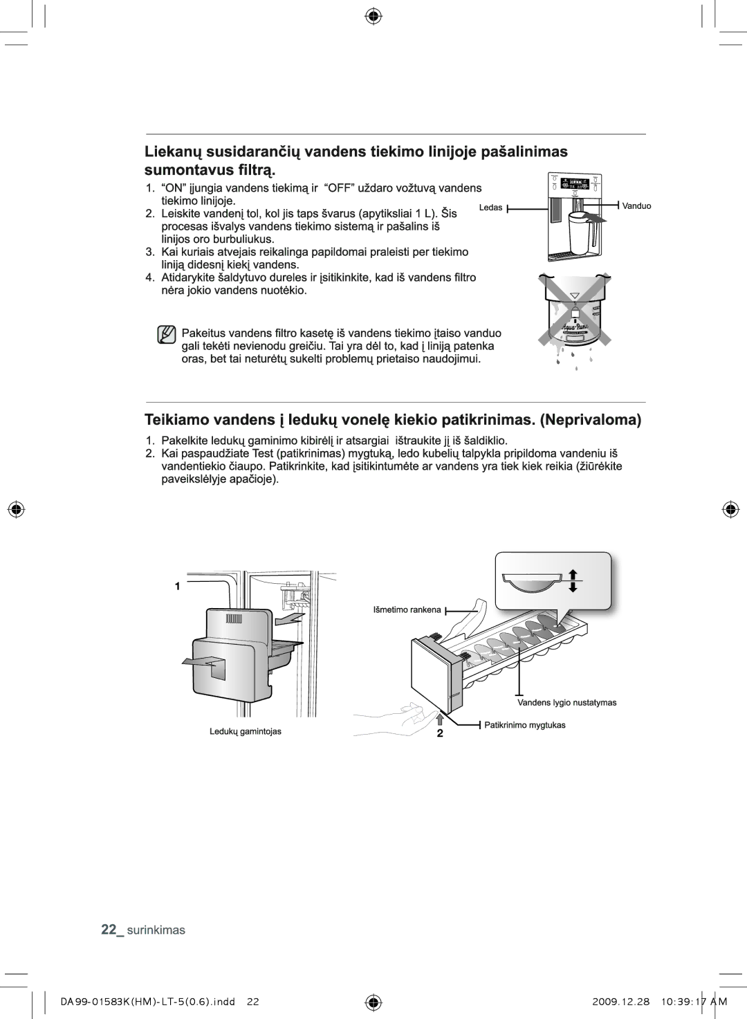 Samsung RSH1NTIS1/BWT, RSH1FTRS1/BWT, RSH1FTIS1/BWT, RSH1FTBP1/BWT manual DA99-01583KHM-LT-50.6.indd 2009.12.28 103917 AM 