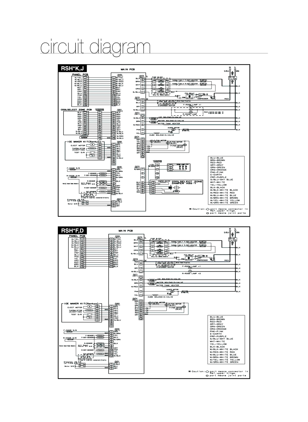 Samsung RSH1DBIS1/XES, RSH1UBRS1/XES, RSH1FTPE1/XEP, RSH1DTRS1/XES, RSH1DTMH1/XES, RSH1NBIS1/XES, RSH1PBRS1/XES Circuit diagram 