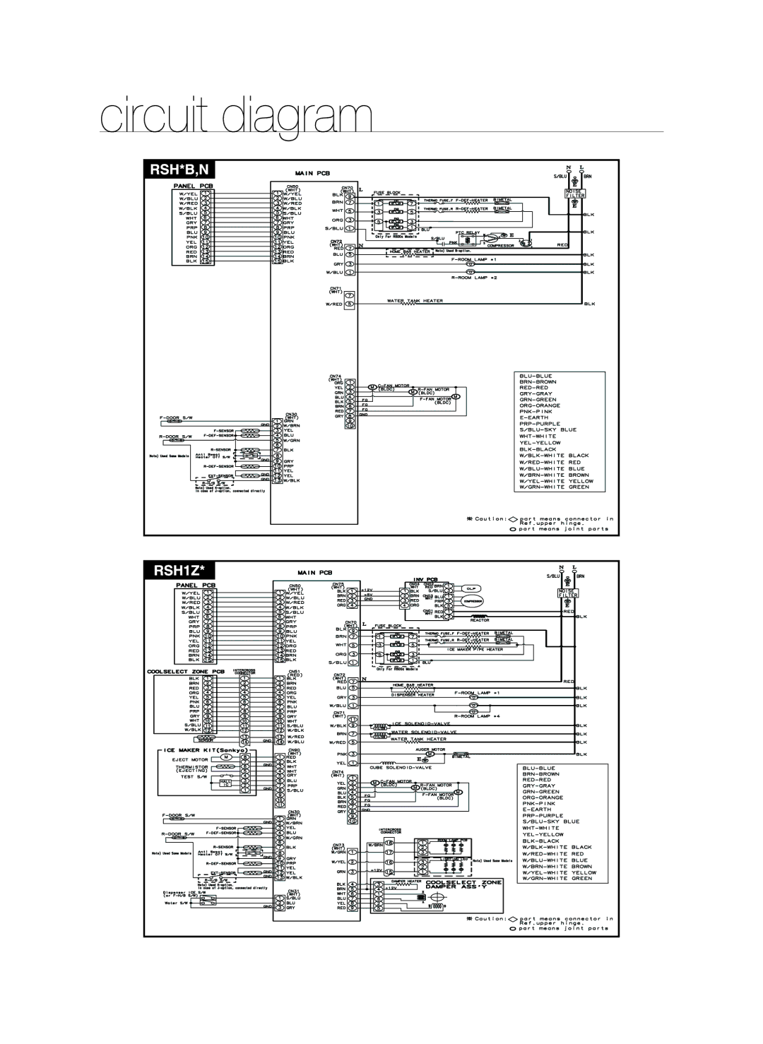 Samsung RSH1FTSW1/XES, RSH1UBRS1/XES, RSH1FTPE1/XEP, RSH1DTRS1/XES, RSH1DTMH1/XES, RSH1NBIS1/XES, RSH1PBRS1/XES Circuit diagram 