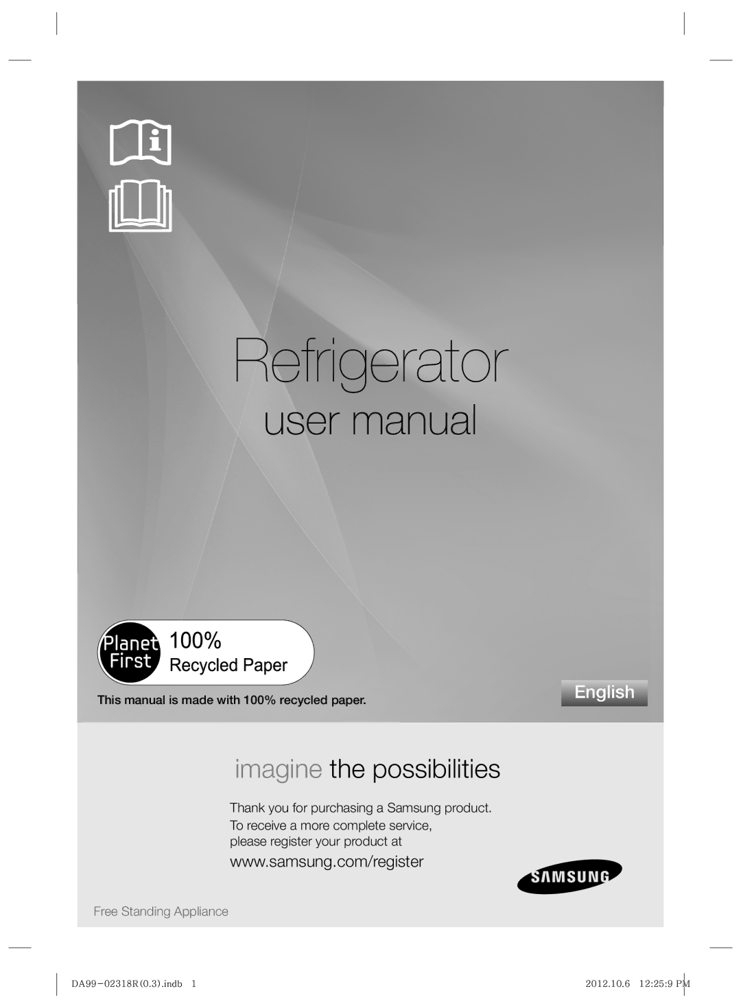 Samsung RSH5PTTS1/EUR, RSH5PTPN1/EUR manual Refrigerator 