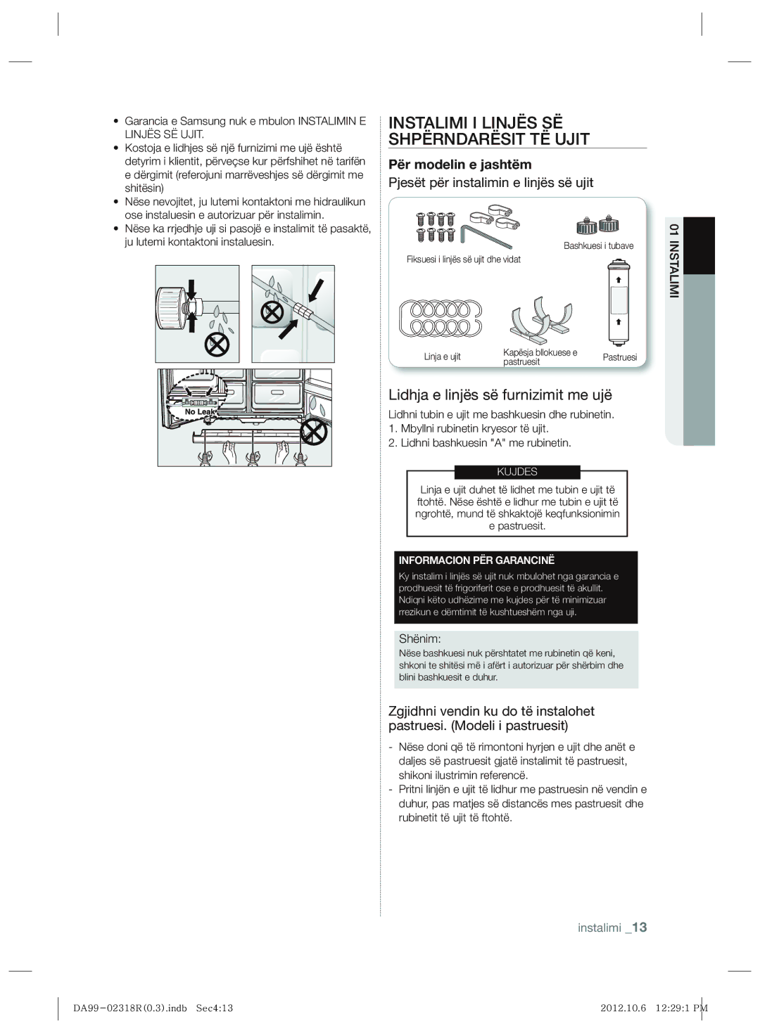 Samsung RSH5PTTS1/EUR, RSH5PTPN1/EUR manual Për modelin e jashtëm 