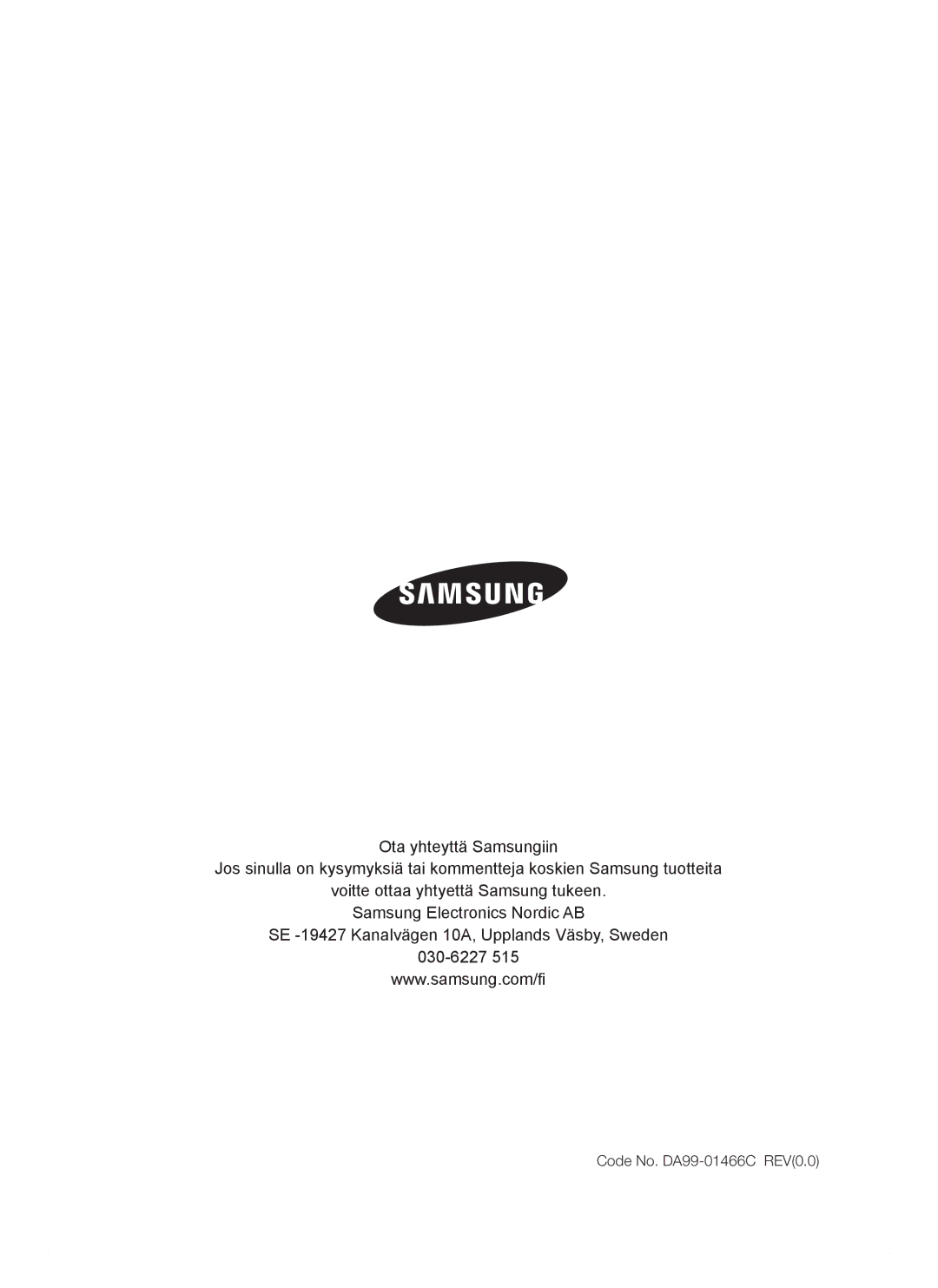 Samsung RSJ1KERS1/XEE, RSJ1KEBP1/XEE, RSJ1KESV1/XEE manual Code No. DA99-01466C REV0.0 