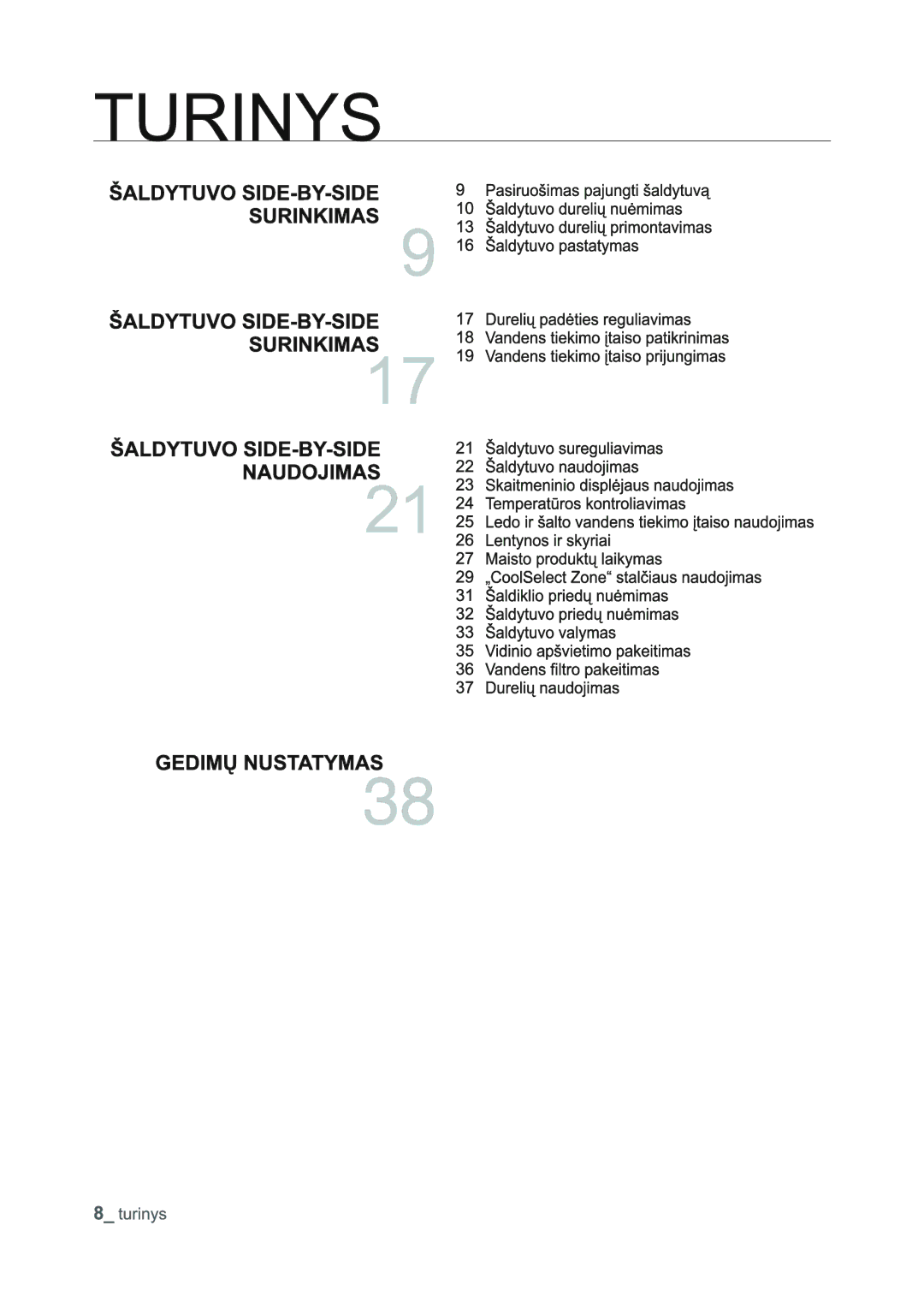 Samsung RSJ1KERS1/BWT, RSJ1FEPS1/BWT, RSJ1KEPS1/BWT, RSJ1FERS1/BWT manual 