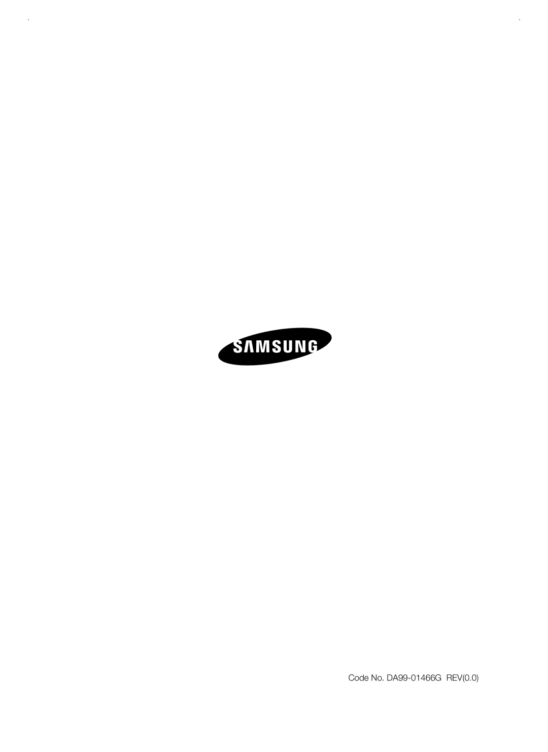 Samsung RSJ1KERS1/EUR manual Code No. DA99-01466G REV0.0 