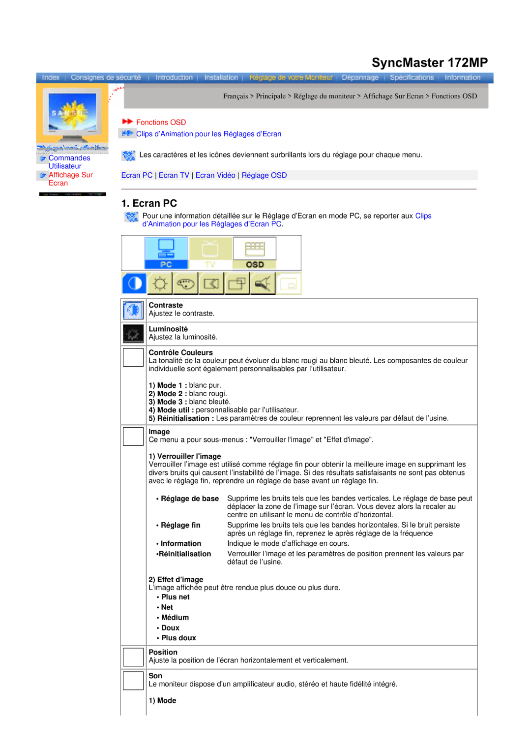 Samsung RT15ASSS/EDC, RT15ASSST/EDC, RT17ASSST/EDC manual SyncMaster 172MP 