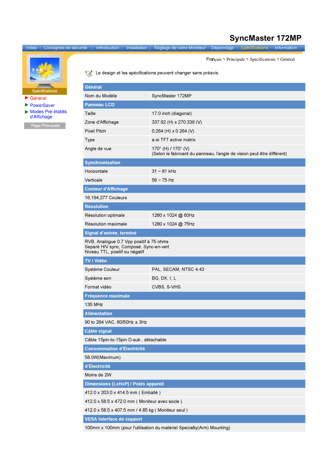 Samsung RT17ASSST/EDC, RT15ASSST/EDC, RT15ASSS/EDC manual Consommation dÉlectricité 