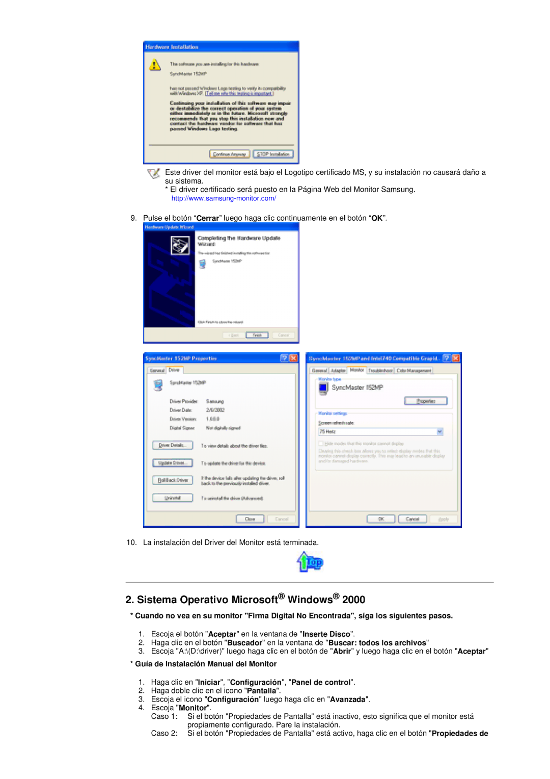 Samsung RT17ASSST/EDC, RT15ASSST/EDC manual Sistema Operativo Microsoft Windows 