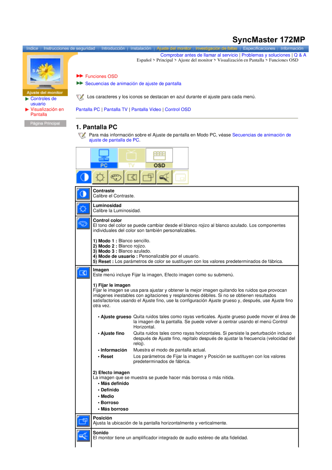 Samsung RT15ASSST/EDC, RT17ASSST/EDC manual SyncMaster 172MP 