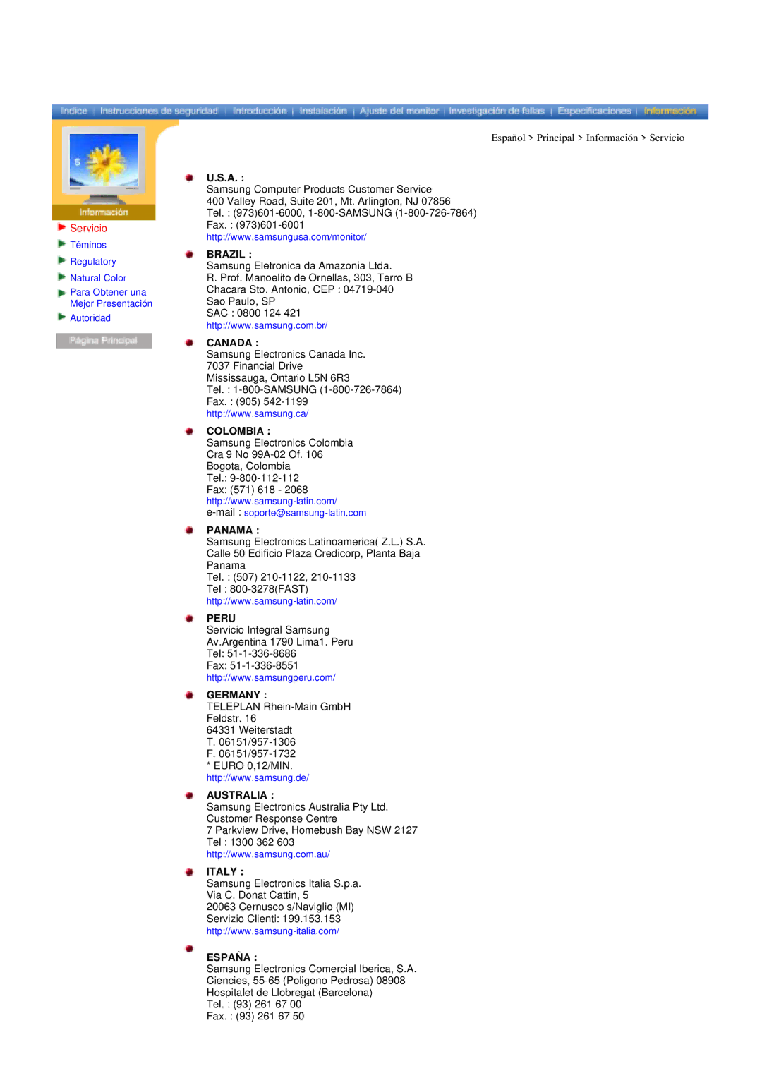 Samsung RT17ASSST/EDC, RT15ASSST/EDC manual Servicio, Brazil 