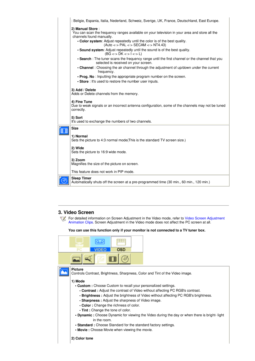 Samsung RT17ASSS/VNT manual Add / Delete, Zoom, Color tone 