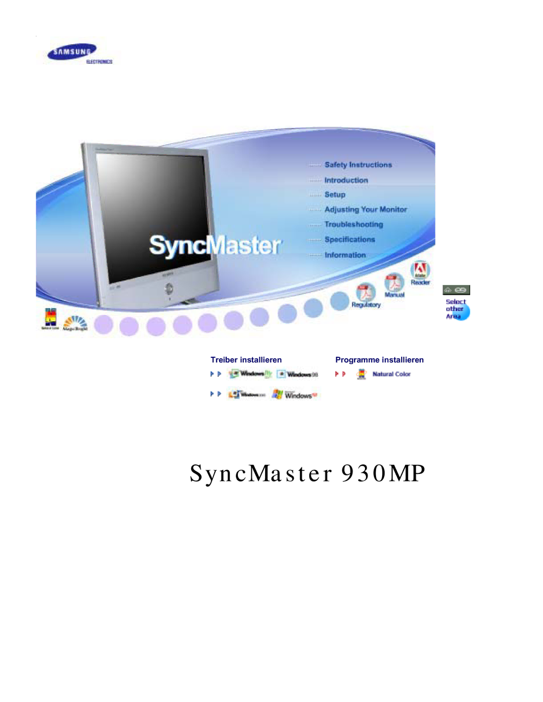 Samsung RT19FSSS/EDC manual SyncMaster 930MP 