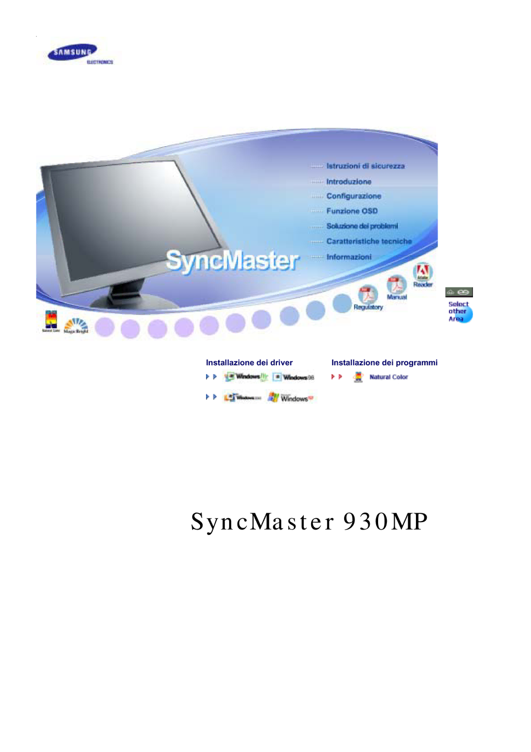 Samsung RT19FSSS/EDC manual SyncMaster 930MP 