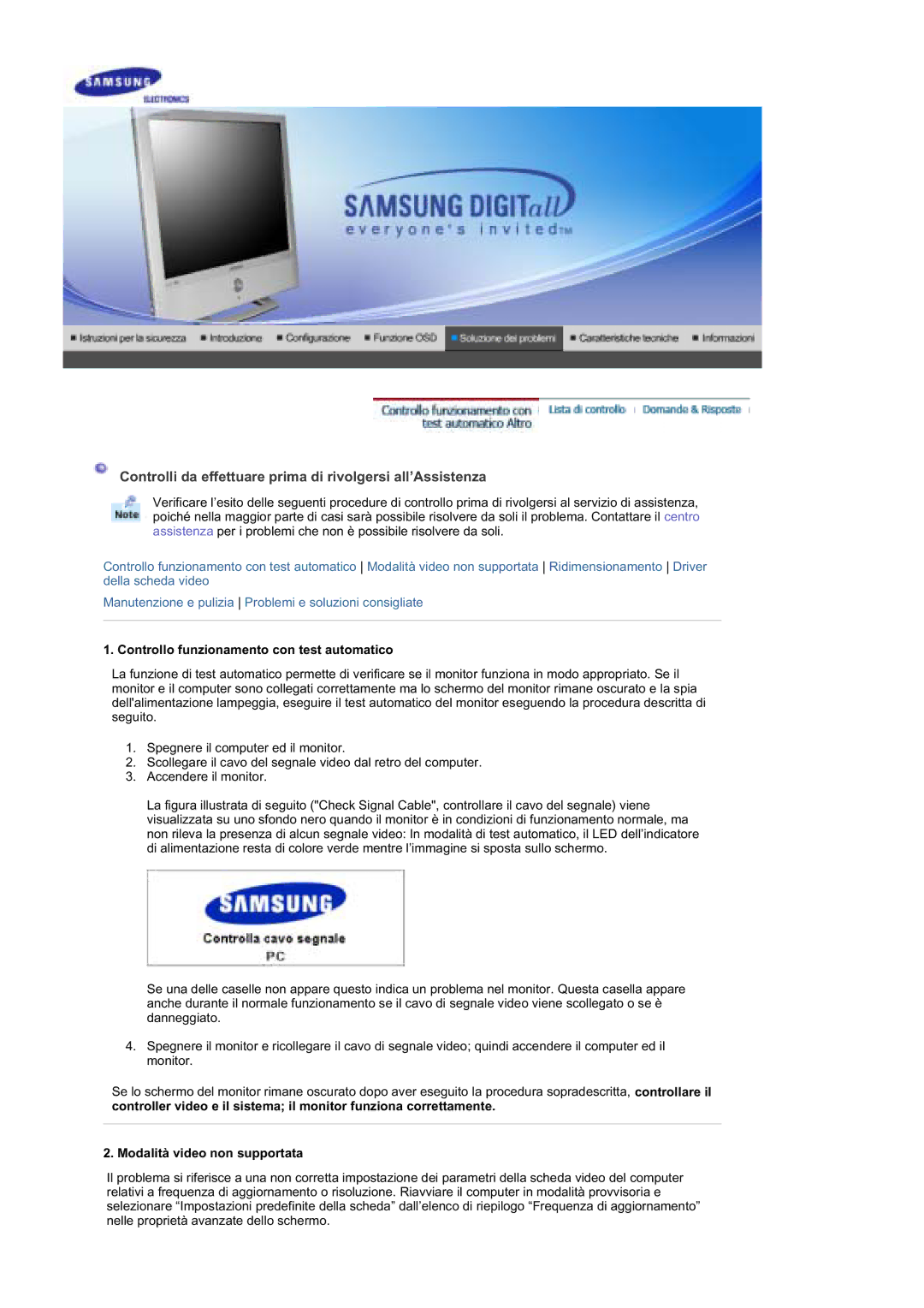 Samsung RT19FSSS/EDC manual Controlli da effettuare prima di rivolgersi all’Assistenza 