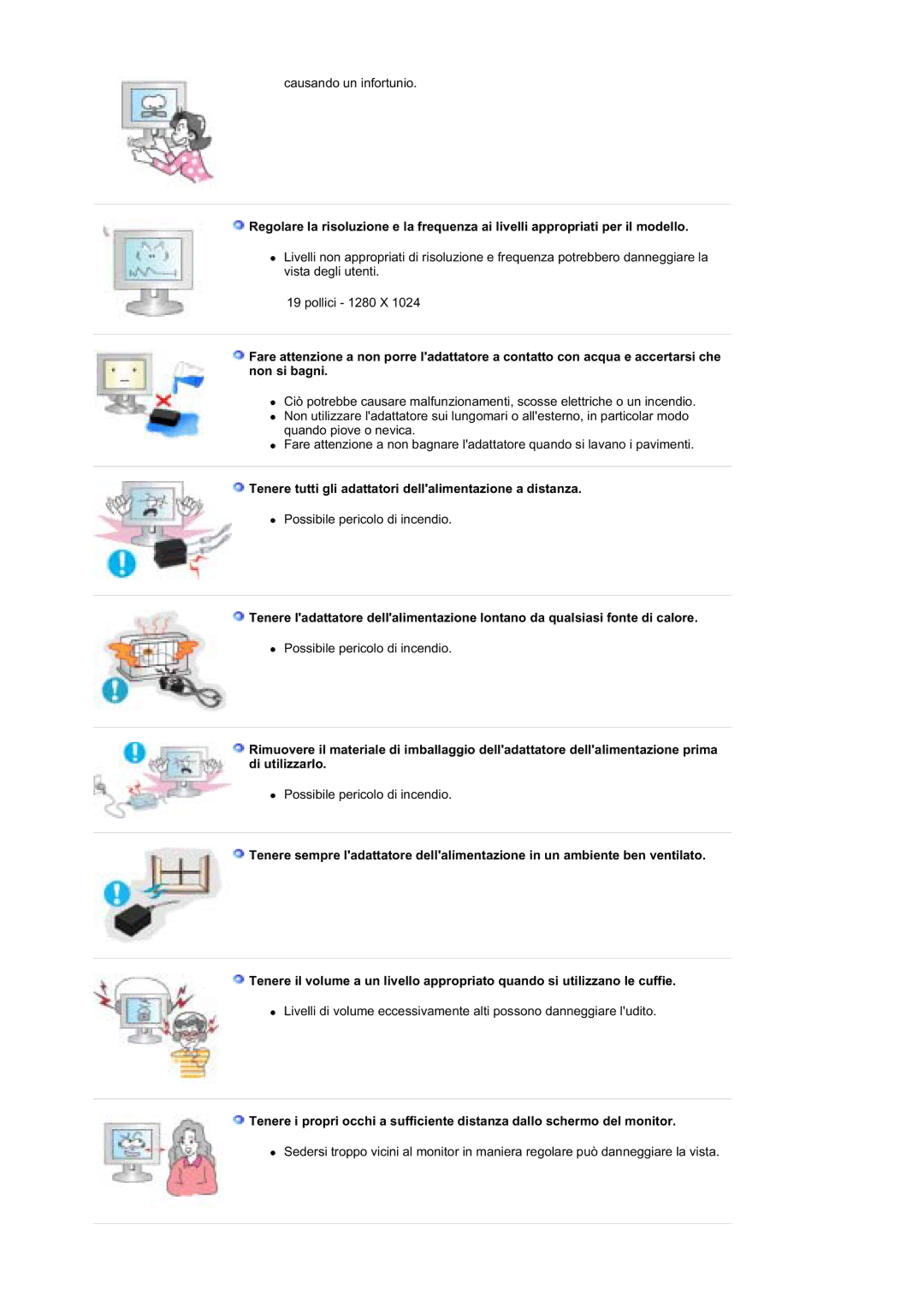 Samsung RT19FSSS/EDC manual Tenere tutti gli adattatori dellalimentazione a distanza 