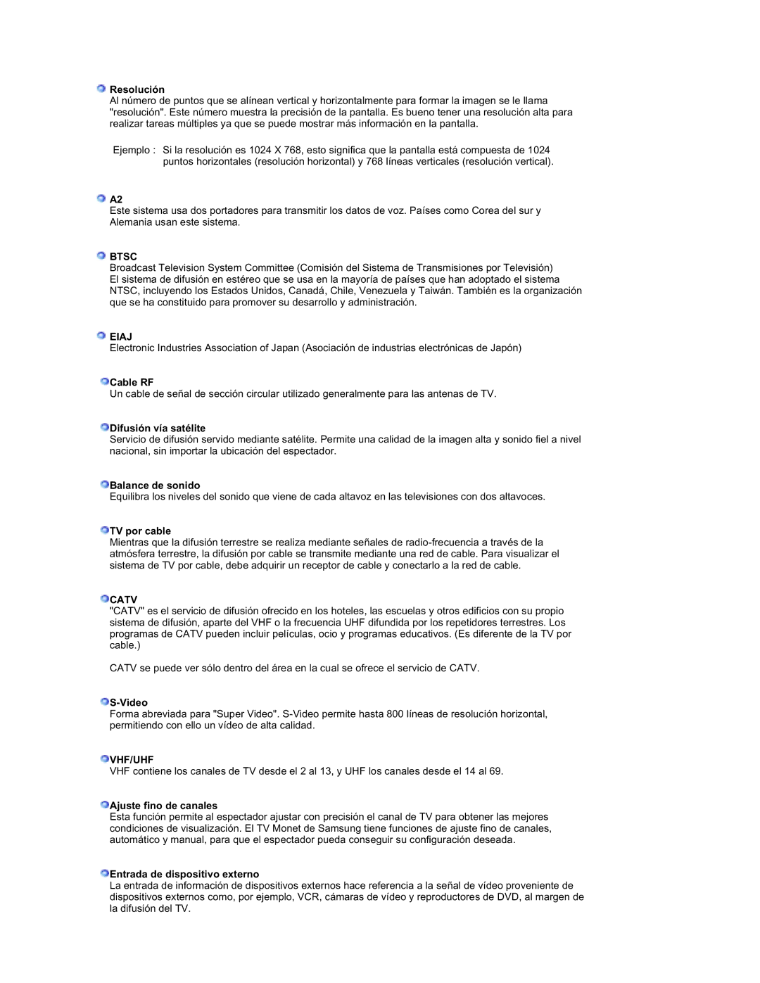 Samsung RT19FSSS/EDC manual Btsc, Eiaj, Catv, Vhf/Uhf 