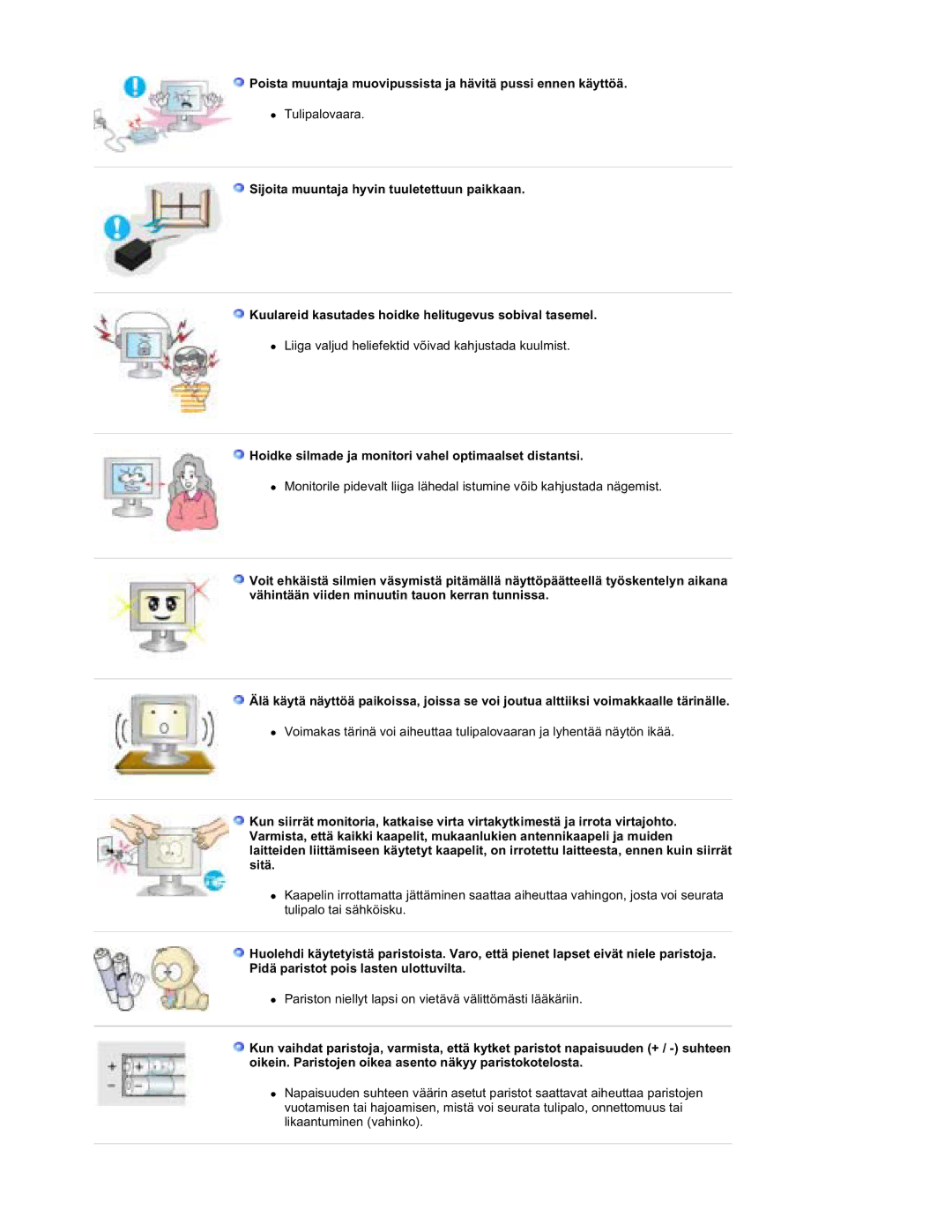 Samsung RT19FSSS/EDC manual Poista muuntaja muovipussista ja hävitä pussi ennen käyttöä 