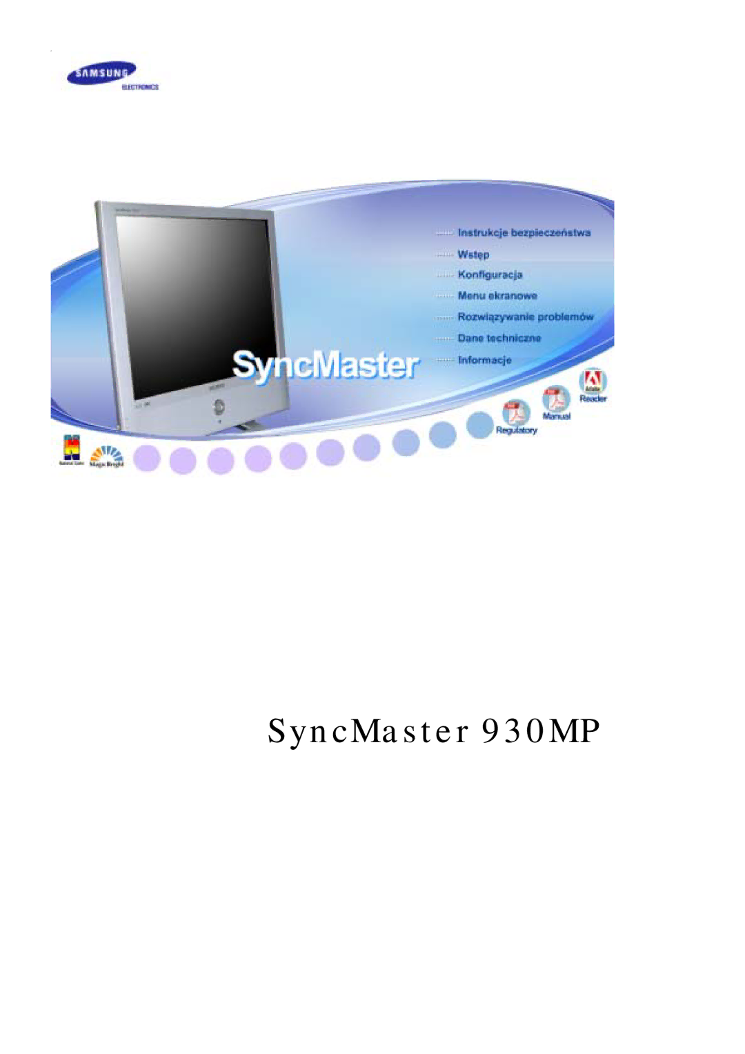 Samsung RT19FSSS/EDC manual SyncMaster 930MP 