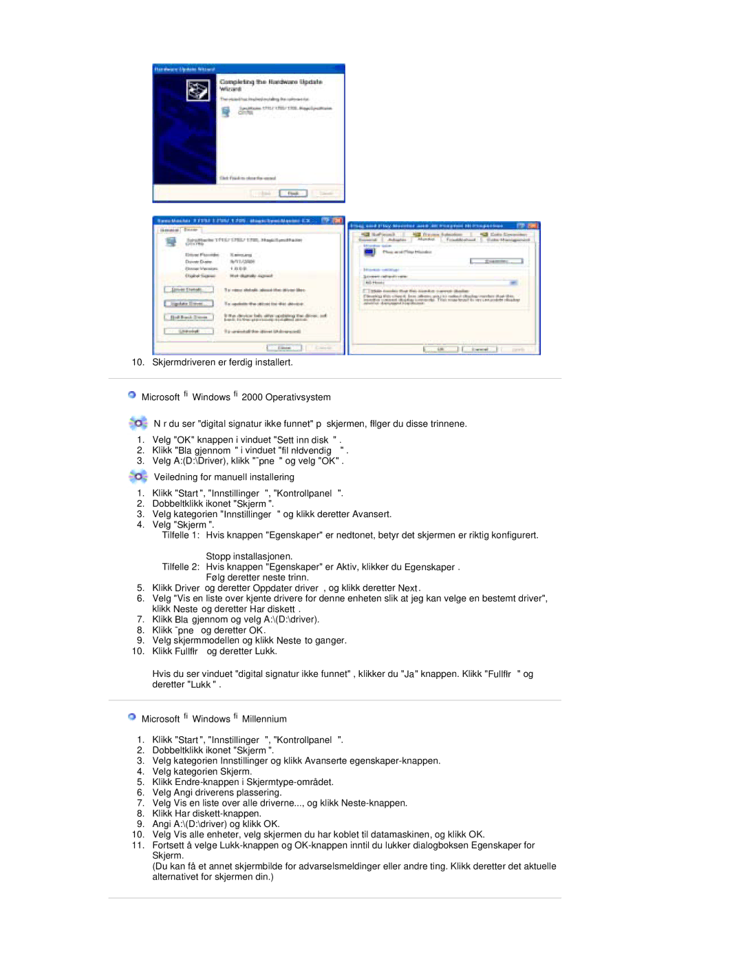 Samsung RT19FSSS/EDC manual Klikk Bla gjennom i vinduet fil nødvendig 