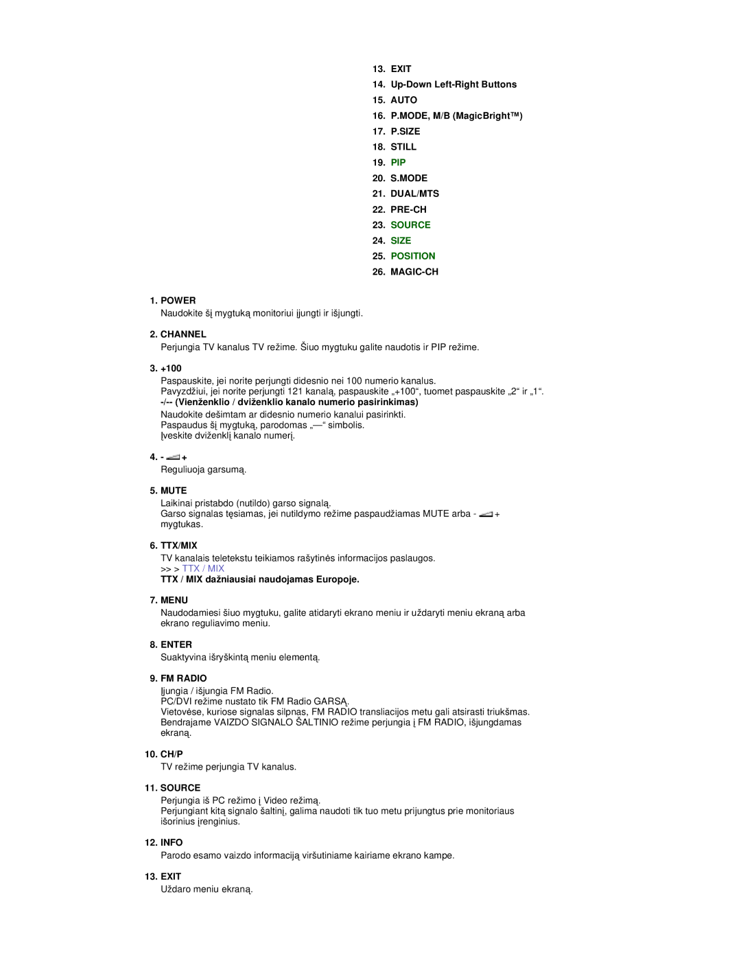 Samsung RT19FSSS/EDC manual Still, Dual/Mts, MAGIC-CH Power, Mute 