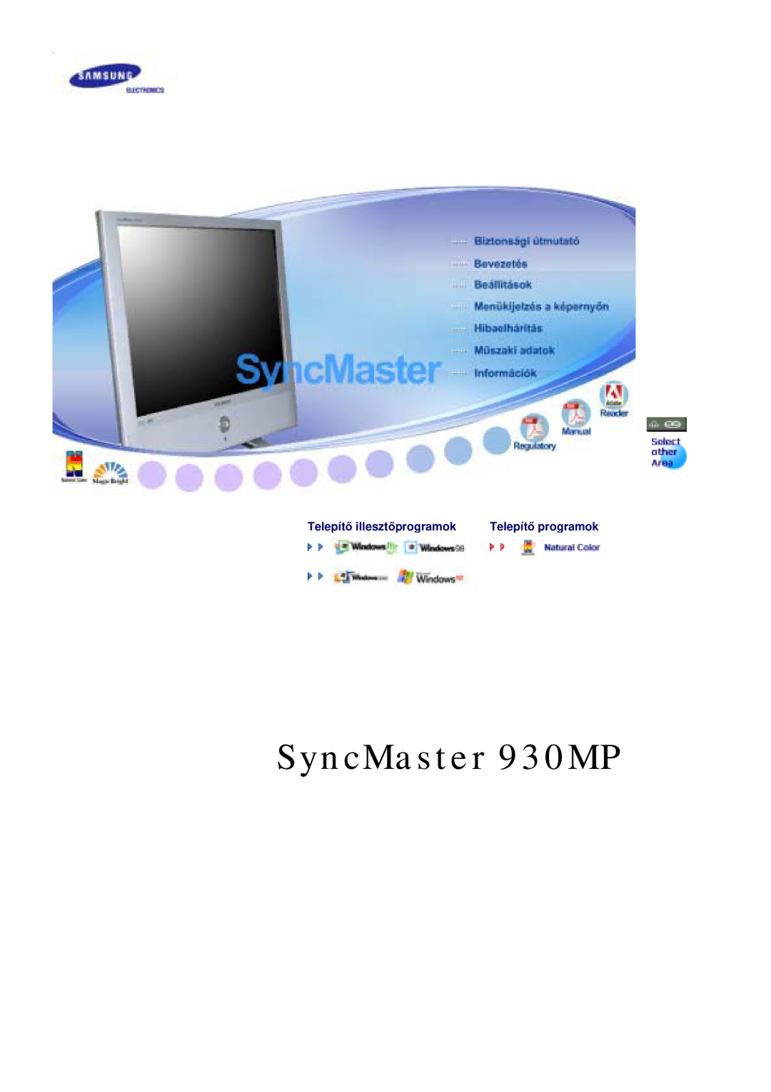 Samsung RT19FSSS/EDC manual SyncMaster 930MP 