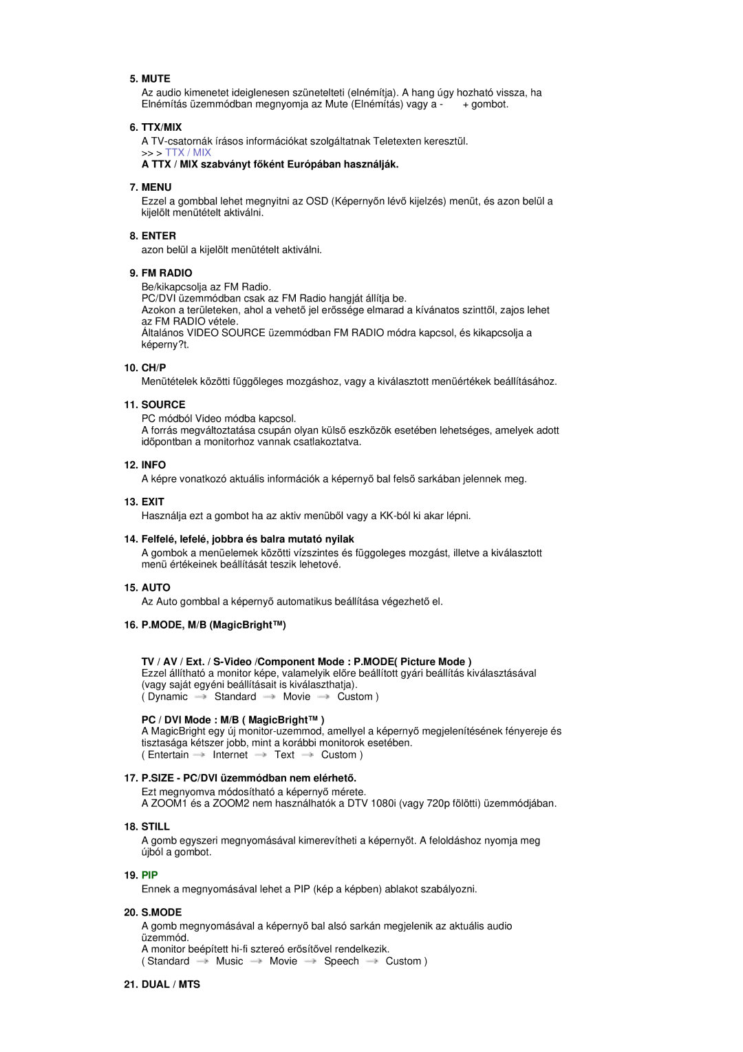 Samsung RT19FSSS/EDC manual Mute 