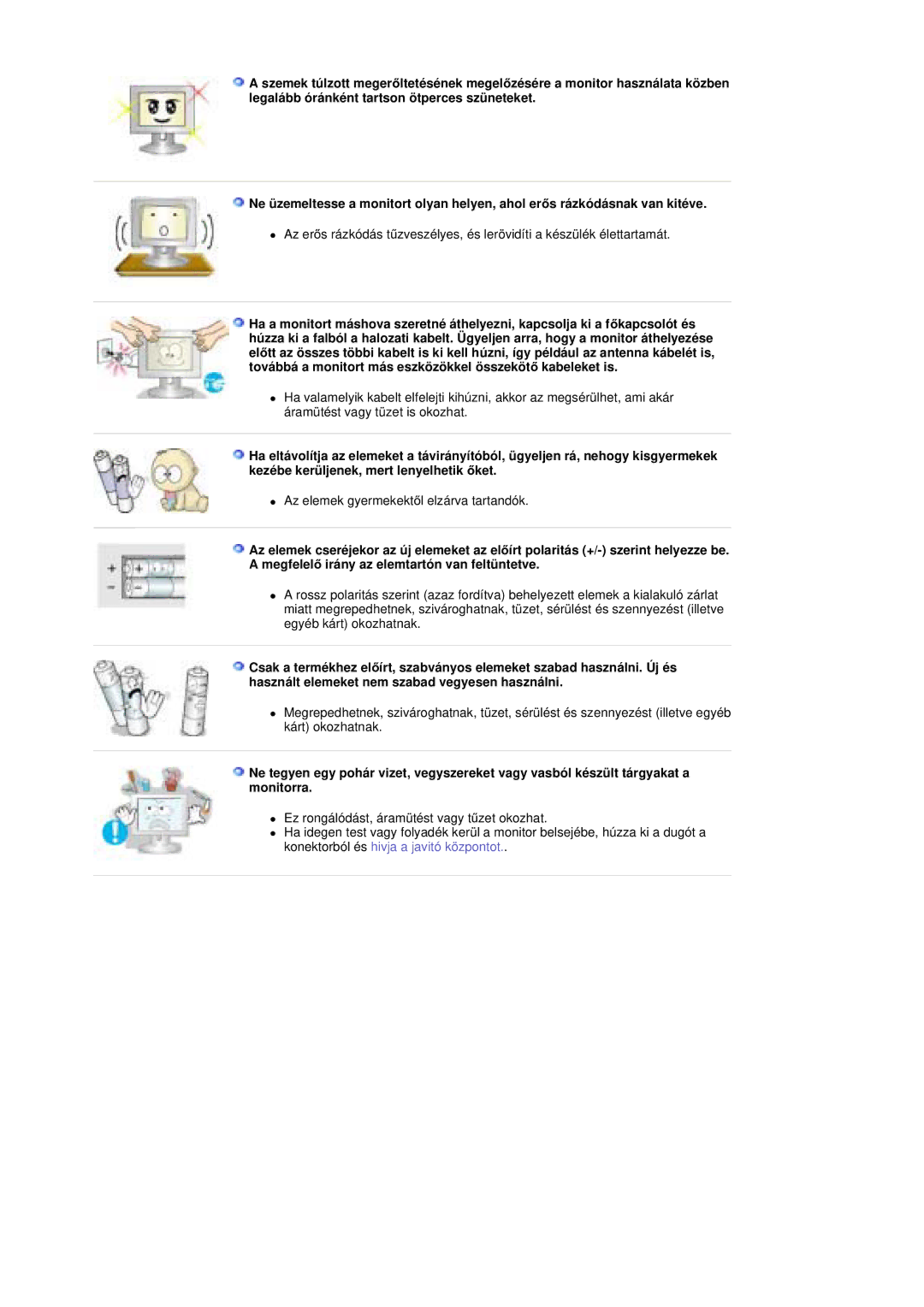 Samsung RT19FSSS/EDC manual Az elemek gyermekektĘl elzárva tartandók 