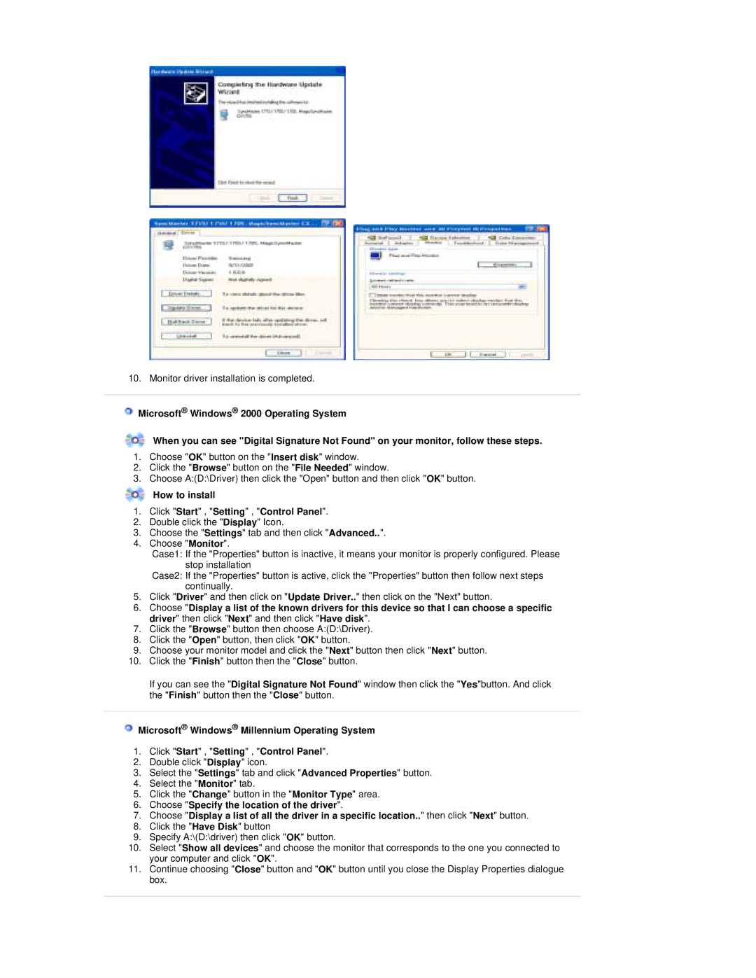 Samsung RT19FSSS/EDC, RT19FSSS/XSJ, RT19FSSSV/XSJ, RT19FSSS/XSG manual How to install Click Start , Setting , Control Panel 