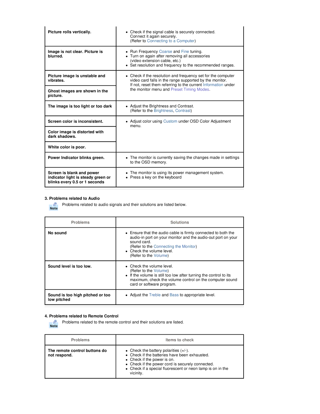 Samsung RT19FSSSV/XSJ, RT19FSSS/XSJ, RT19FSSS/EDC, RT19FSSS/XSG, RT19FSSS/MYA manual Problems, Items to check 