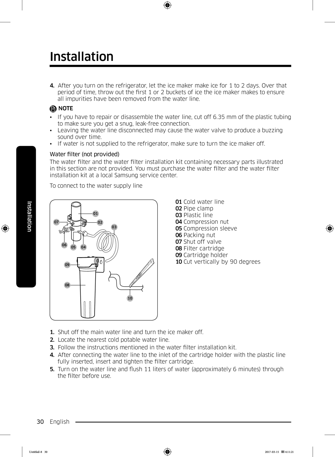 Samsung RT21M6211SG/ME manual Installation 