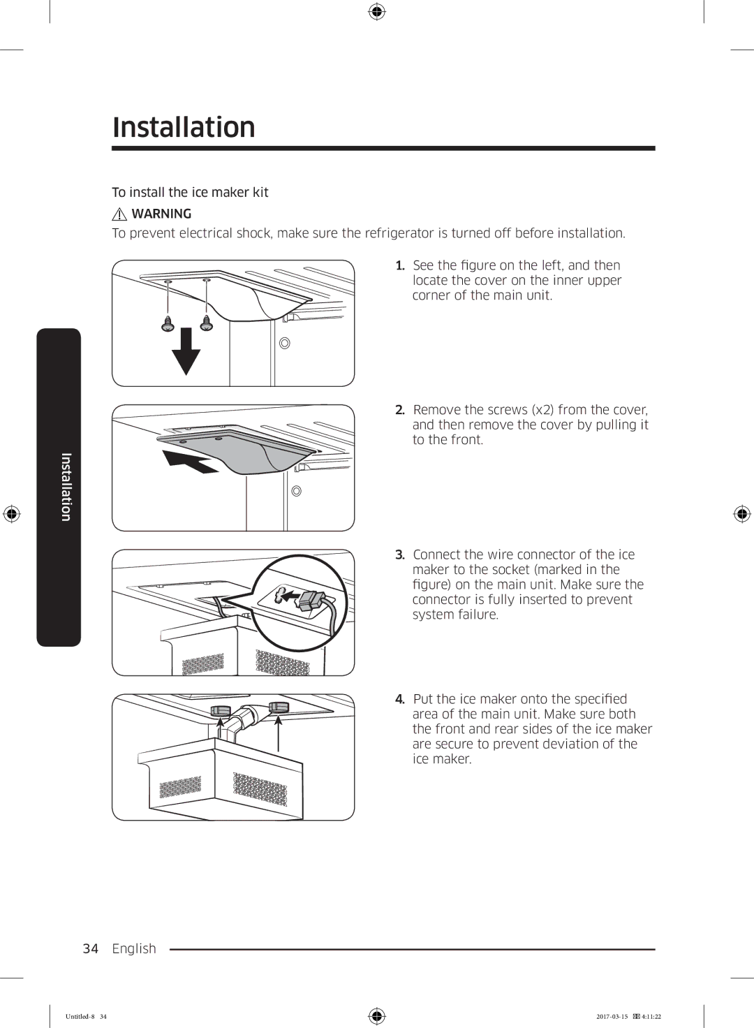 Samsung RT21M6211SG/ME manual Installation 