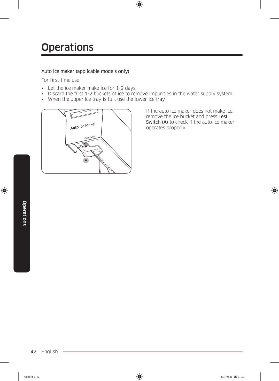 Samsung RT21M6211SG/ME manual Operations 